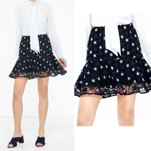 Sandro Midnight Star Lace Mini Skirt